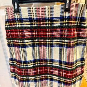 J Crew Plaid Women's Skirt - Red, Blue, and Cream